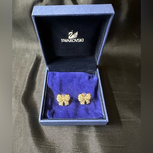 Swarovski Crystal Bow Earrings NEW - Picture 10 of 10